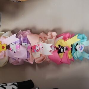 Colorful Cartoon Character Hair Bows Set